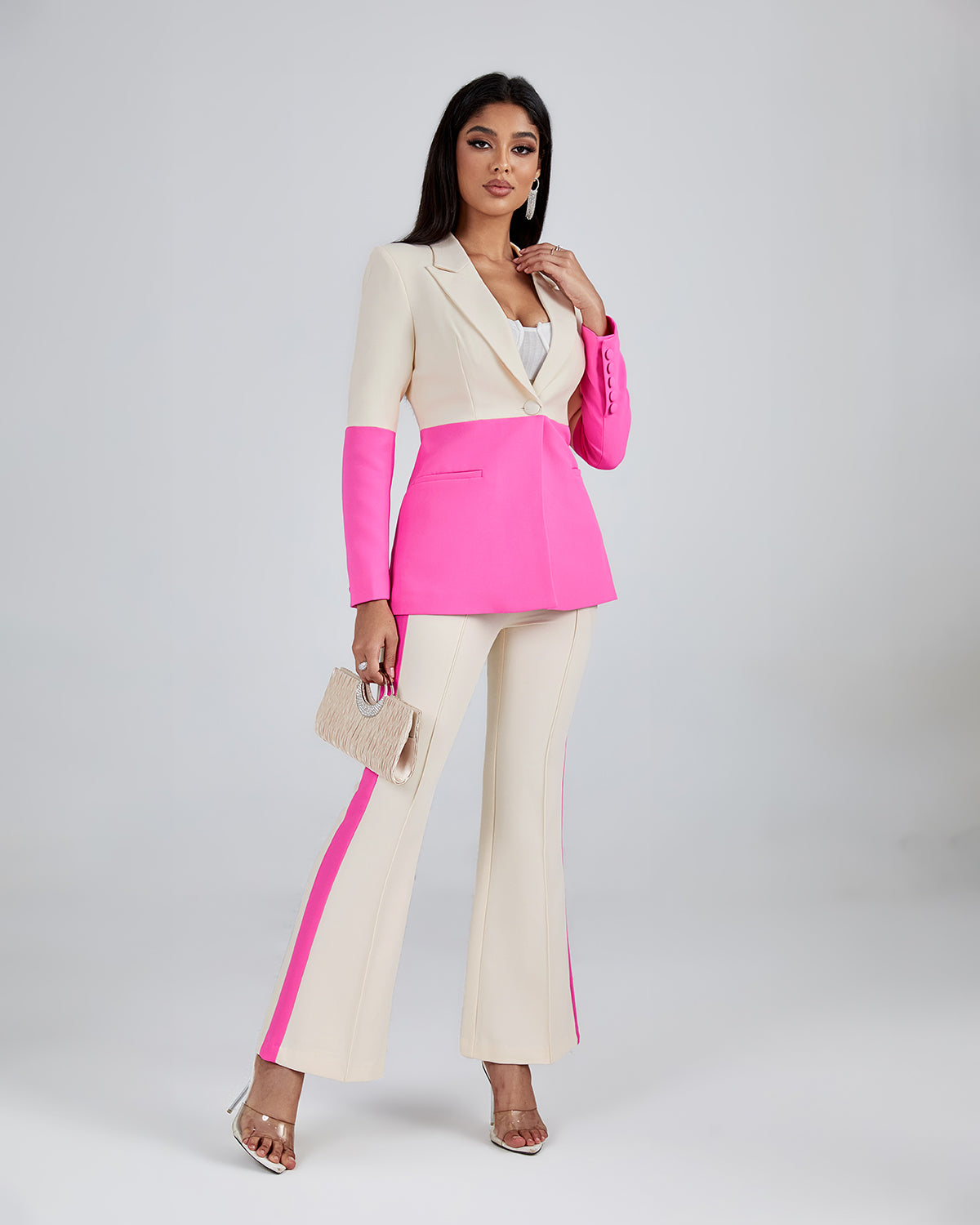 Barbie Contrast Color Suit Set