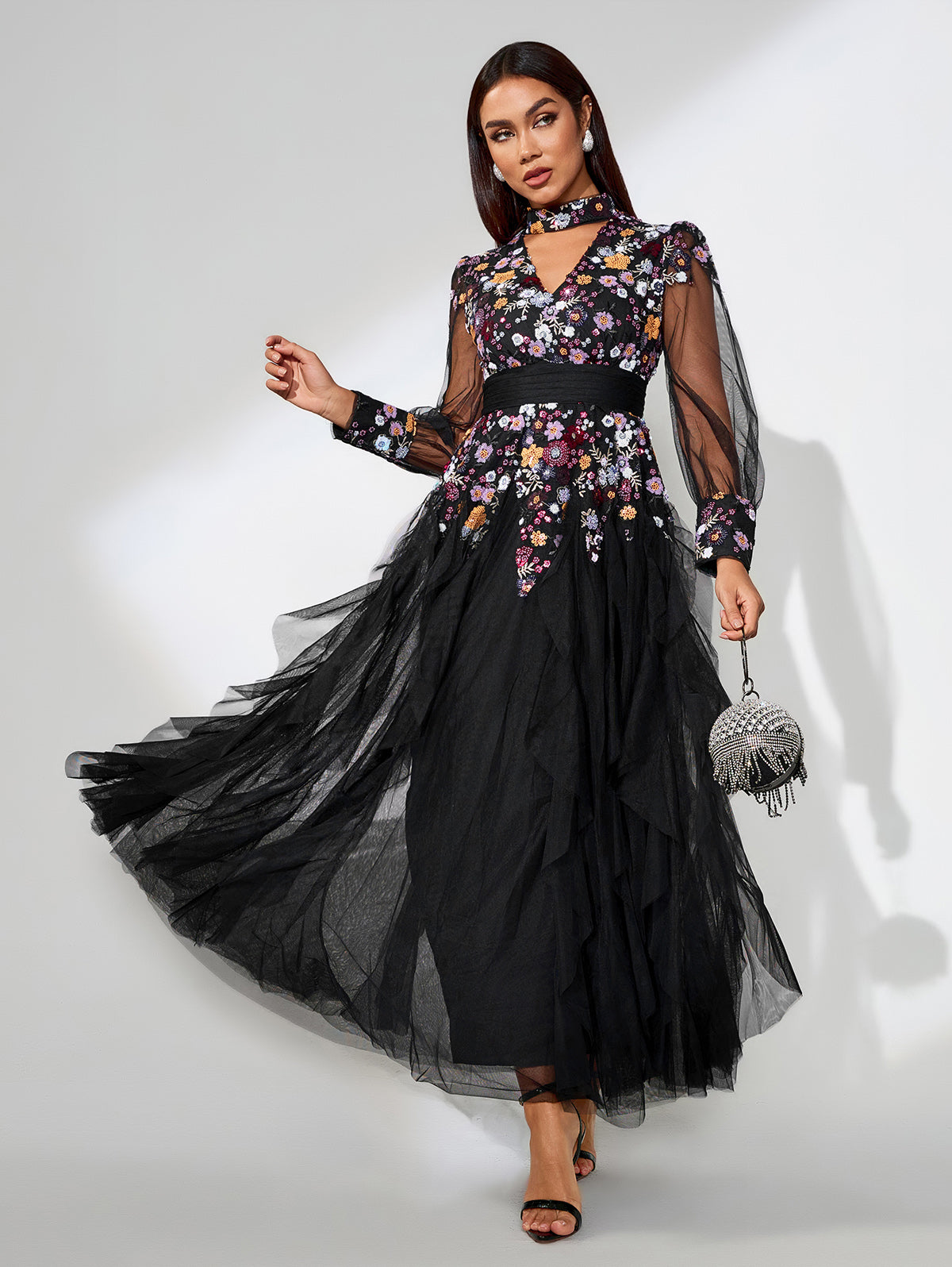 Ethnic Style Floral Maxi Dress