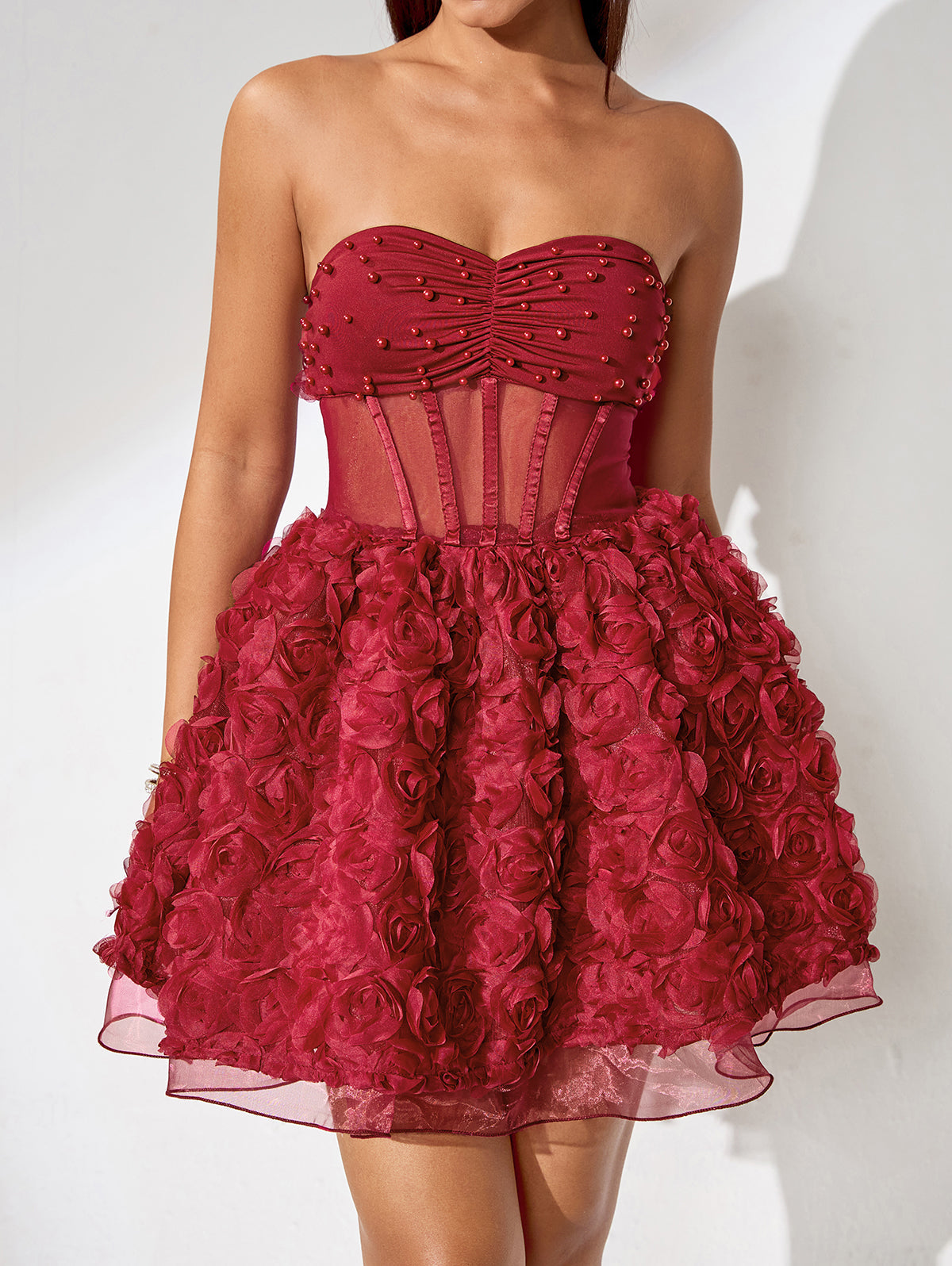 Floral Embellished Mesh Fairy Dress