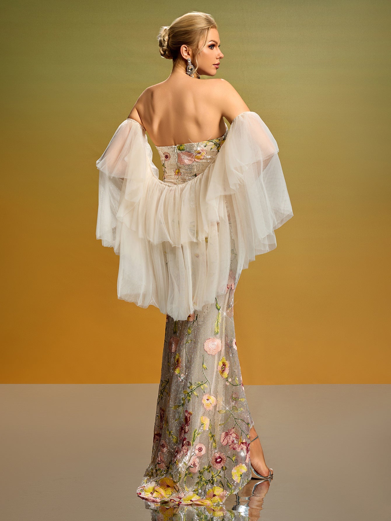 Fishtail-design Engagement Evening Gown